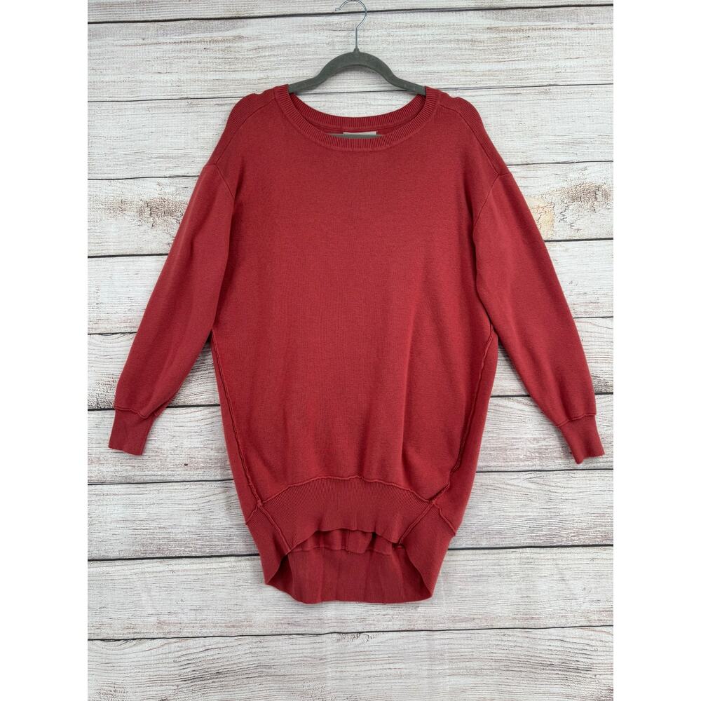 Saturday Sunday Anthropologie‎ Rough Seam Tunic Sweater Womens XS Pink Rose